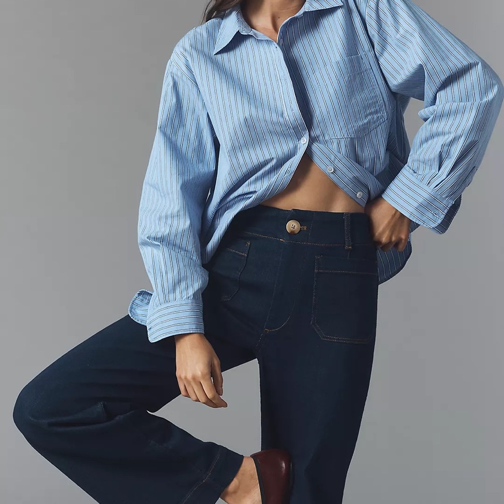 The Colette Full-Length Wide-Leg Jeans by Maeve